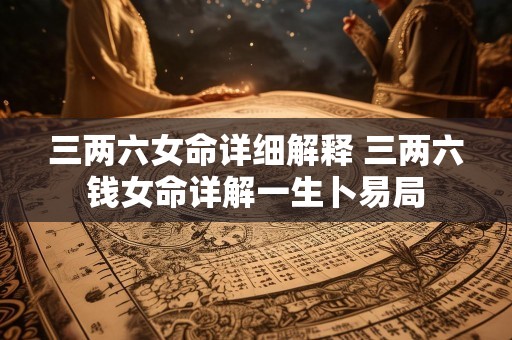 三两六女命详细解释 三两六钱女命详解一生卜易局