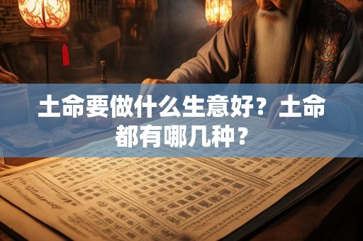 土命要做什么生意好？土命都有哪几种？