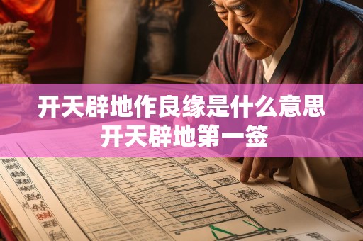 开天辟地作良缘是什么意思 开天辟地第一签