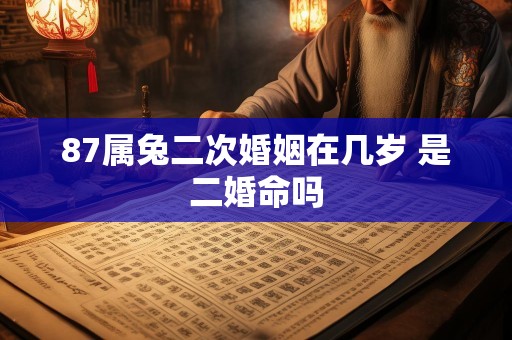 87属兔二次婚姻在几岁 是二婚命吗
