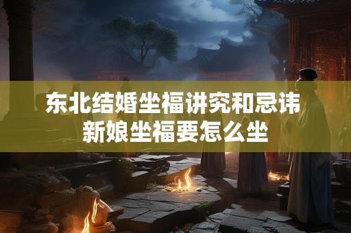 东北结婚坐福讲究和忌讳 新娘坐福要怎么坐