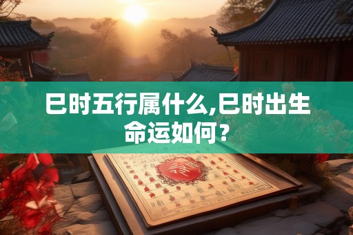 巳时五行属什么,巳时出生命运如何？
