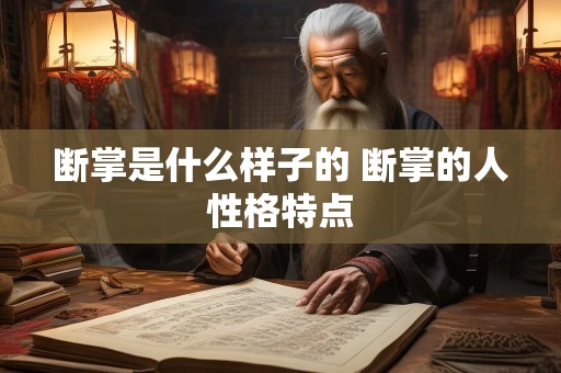 断掌是什么样子的 断掌的人性格特点