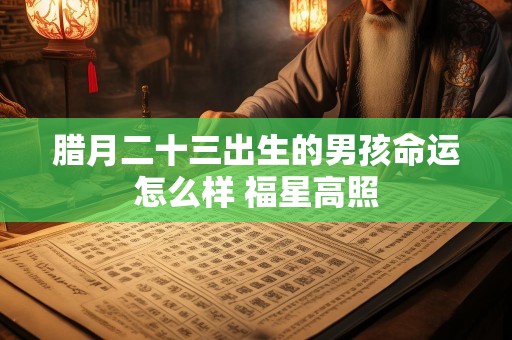 腊月二十三出生的男孩命运怎么样 福星高照