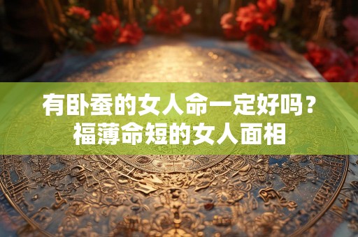 有卧蚕的女人命一定好吗？福薄命短的女人面相
