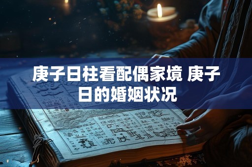 庚子日柱看配偶家境 庚子日的婚姻状况