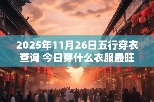 2025年11月26日五行穿衣查询 今日穿什么衣服最旺