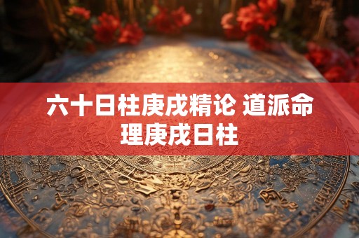 六十日柱庚戌精论 道派命理庚戌日柱