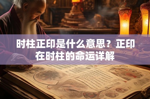 时柱正印是什么意思？正印在时柱的命运详解