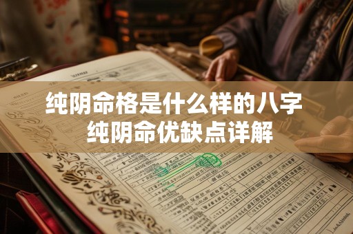 纯阴命格是什么样的八字  纯阴命优缺点详解
