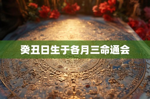 癸丑日生于各月三命通会