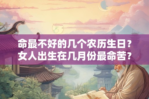 命最不好的几个农历生日？女人出生在几月份最命苦？
