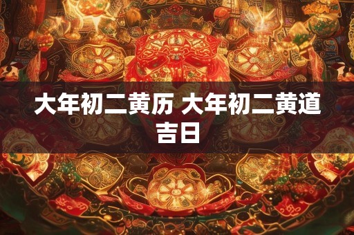 大年初二黄历 大年初二黄道吉日