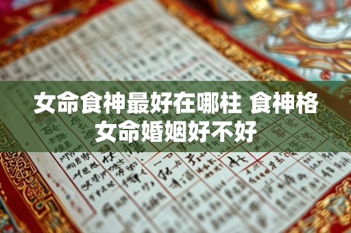 女命食神最好在哪柱 食神格女命婚姻好不好