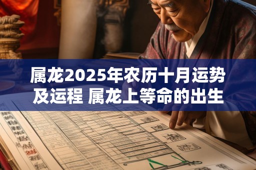属龙2025年农历十月运势及运程 属龙上等命的出生时辰