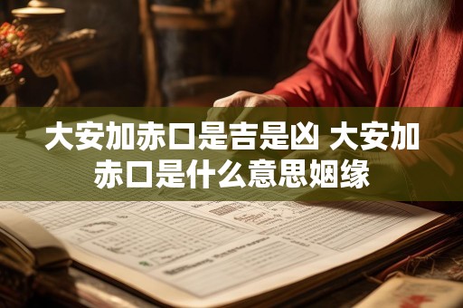 大安加赤口是吉是凶 大安加赤口是什么意思姻缘