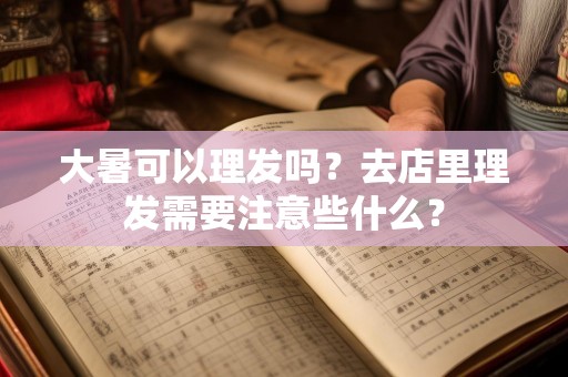 大暑可以理发吗？去店里理发需要注意些什么？