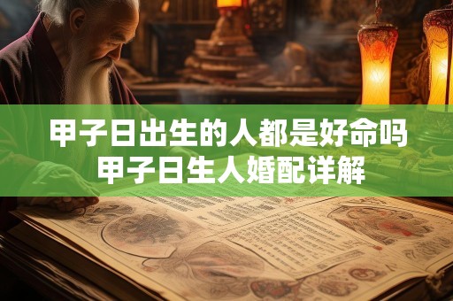 甲子日出生的人都是好命吗 甲子日生人婚配详解