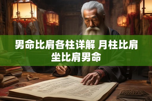 男命比肩各柱详解 月柱比肩坐比肩男命