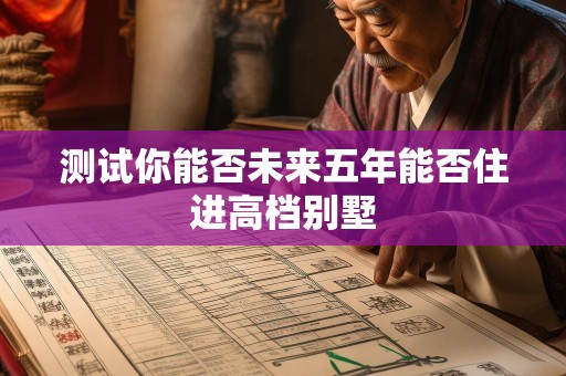 测试你能否未来五年能否住进高档别墅