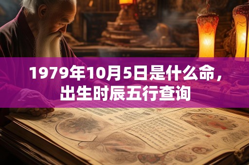 1979年10月5日是什么命，出生时辰五行查询
