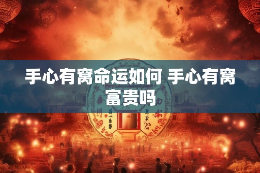 手心有窝命运如何 手心有窝富贵吗