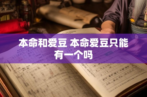 本命和爱豆 本命爱豆只能有一个吗