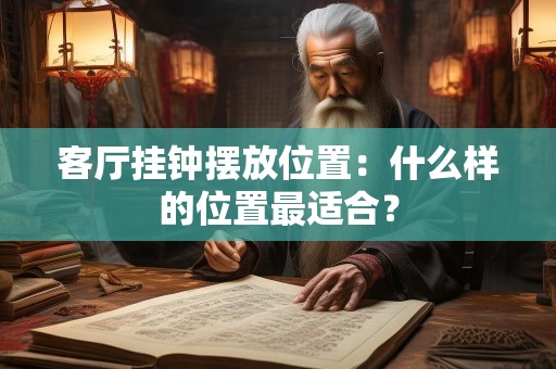 客厅挂钟摆放位置：什么样的位置最适合？