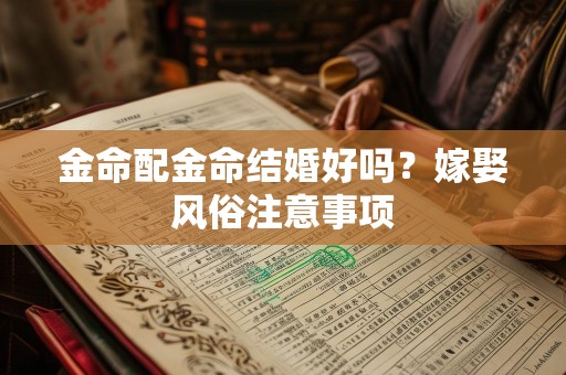 金命配金命结婚好吗？嫁娶风俗注意事项