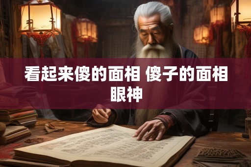 看起来傻的面相 傻子的面相眼神