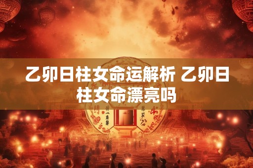 乙卯日柱女命运解析 乙卯日柱女命漂亮吗