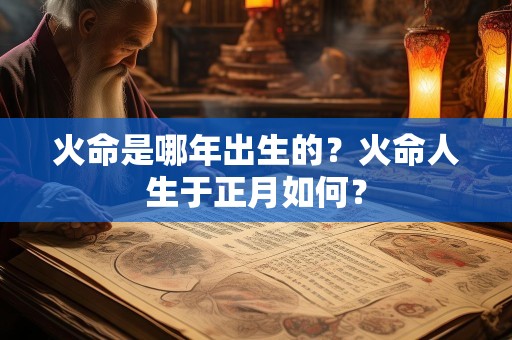 详细阅读:火命是哪年出生的?火命人生于正月如何? 火命是哪年出生的?火命人生于正月如何?