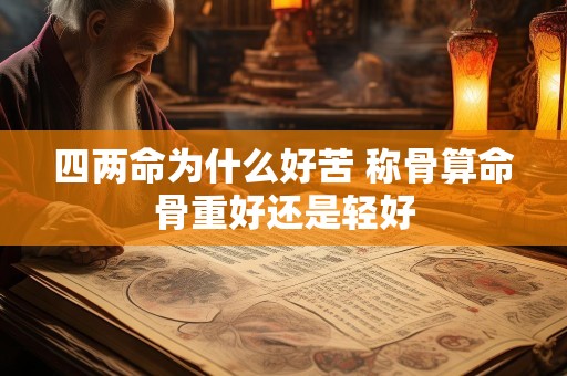 四两命为什么好苦 称骨算命骨重好还是轻好