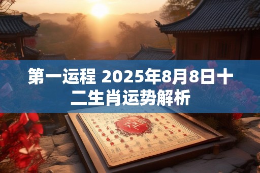 第一运程 2025年8月8日十二生肖运势解析