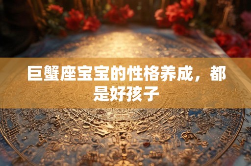 巨蟹座宝宝的性格养成，都是好孩子