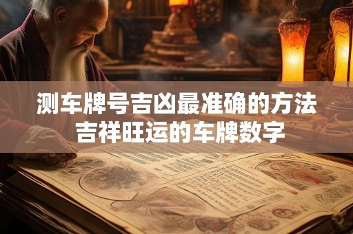 测车牌号吉凶最准确的方法 吉祥旺运的车牌数字