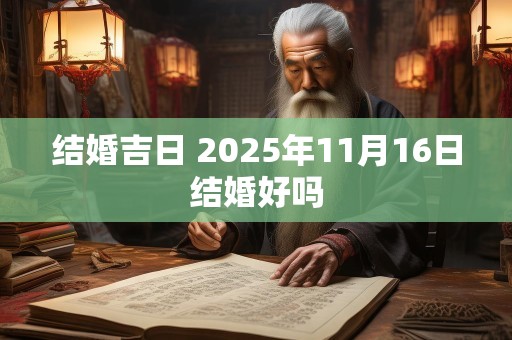 结婚吉日 2025年11月16日结婚好吗