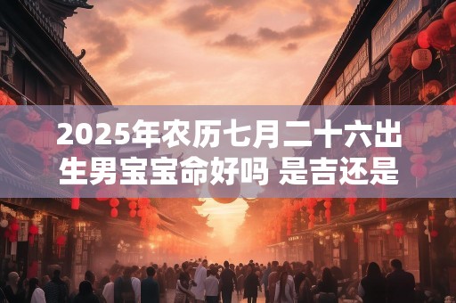 2025年农历七月二十六出生男宝宝命好吗 是吉还是凶
