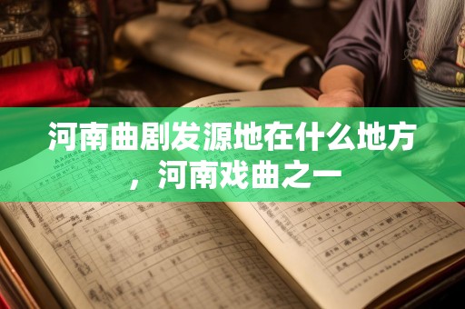 河南曲剧发源地在什么地方，河南戏曲之一