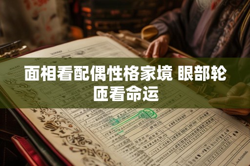 面相看配偶性格家境 眼部轮匝看命运