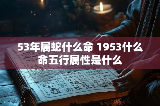 53年属蛇什么命 1953什么命五行属性是什么