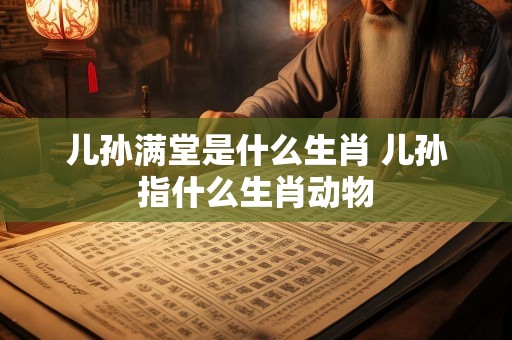 儿孙满堂是什么生肖 儿孙指什么生肖动物