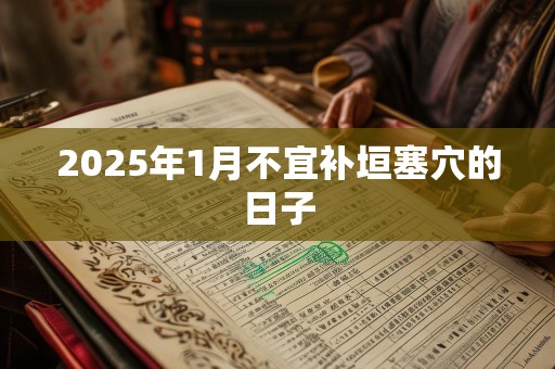 2025年1月不宜补垣塞穴的日子