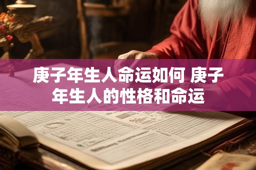 庚子年生人命运如何 庚子年生人的性格和命运