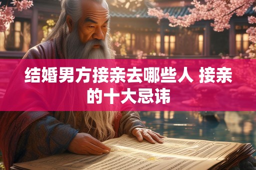 结婚男方接亲去哪些人 接亲的十大忌讳