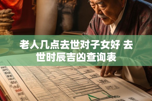 老人几点去世对子女好 去世时辰吉凶查询表