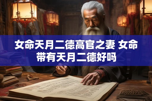 女命天月二德高官之妻 女命带有天月二德好吗