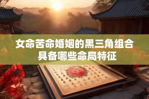 女命苦命婚姻的黑三角组合  具备哪些命局特征