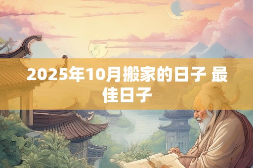 2025年10月搬家的日子 最佳日子