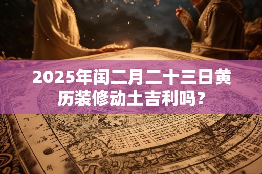 2025年闰二月二十三日黄历装修动土吉利吗？